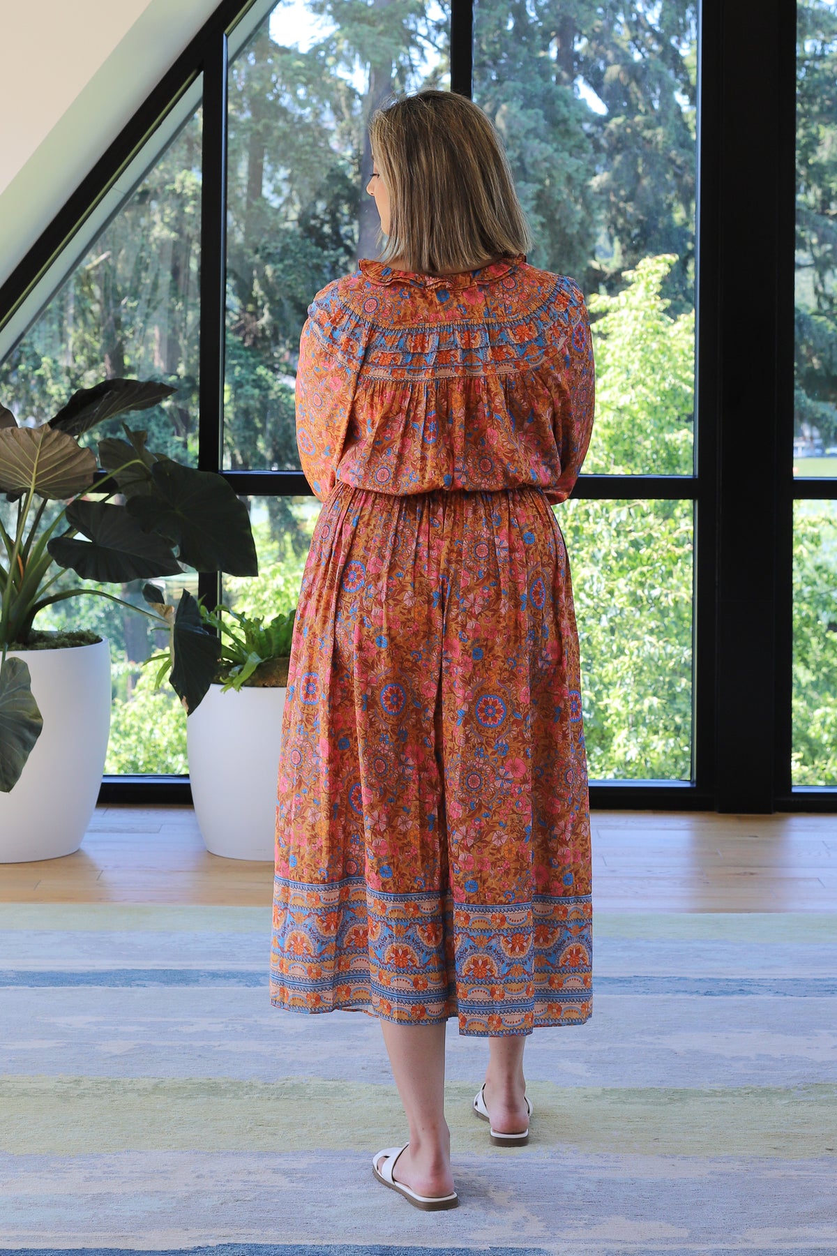 NYLAND Judith LS Split Neck Long Dress