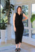 NYLAND Ebony Soft Jersey Midi Dress Black