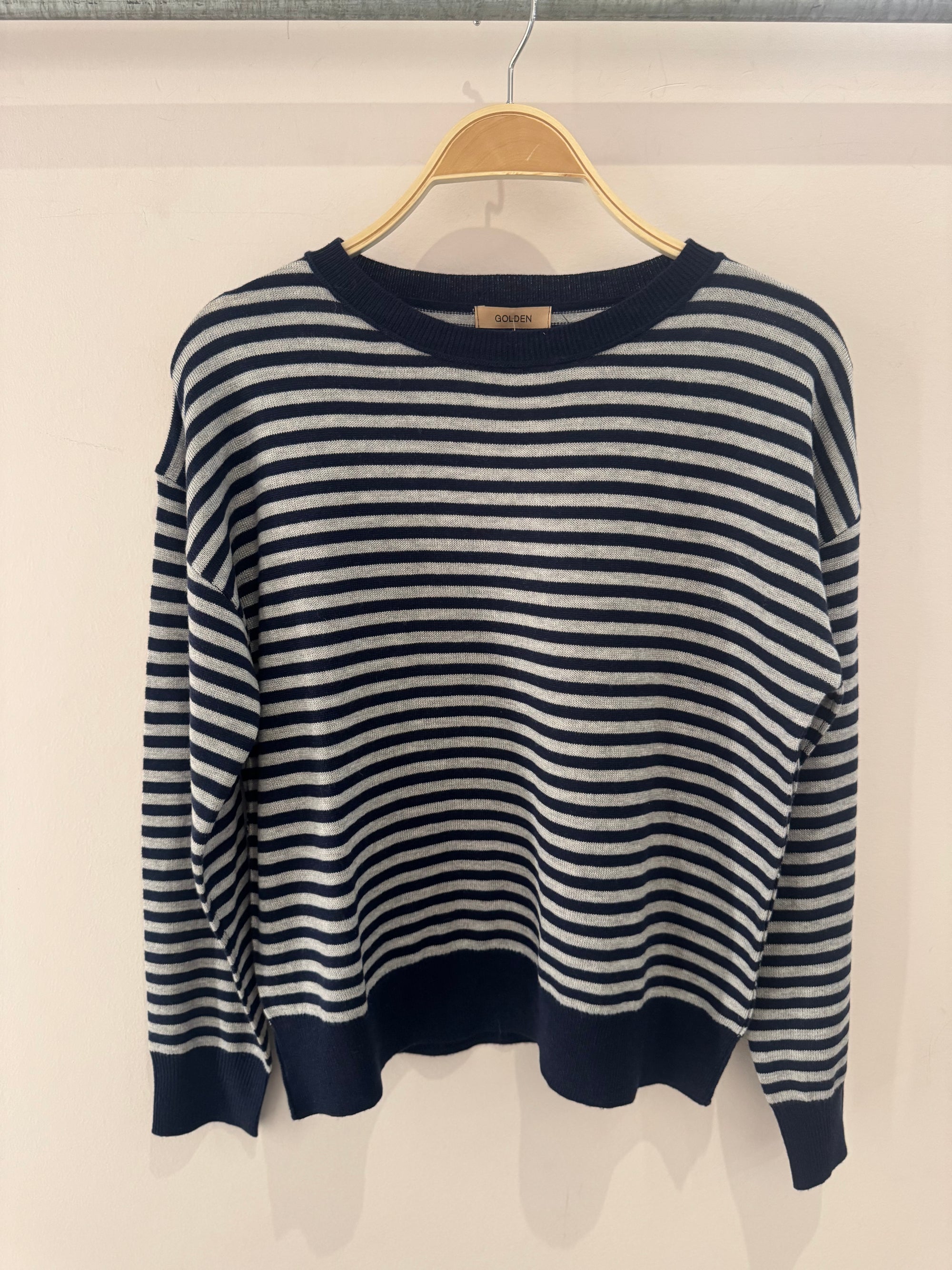 NYLAND Izara Wool Blended Striped Sweater Top