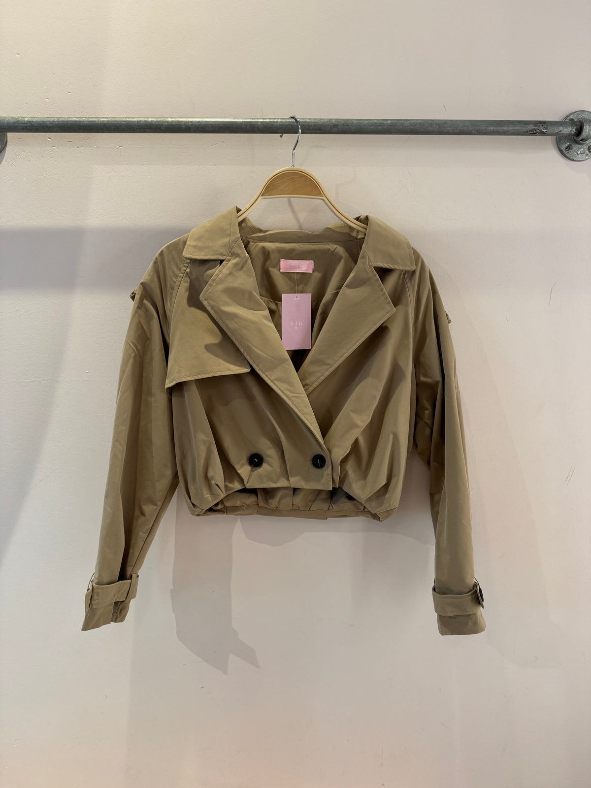 DEON Cropped Utility Trench Coat