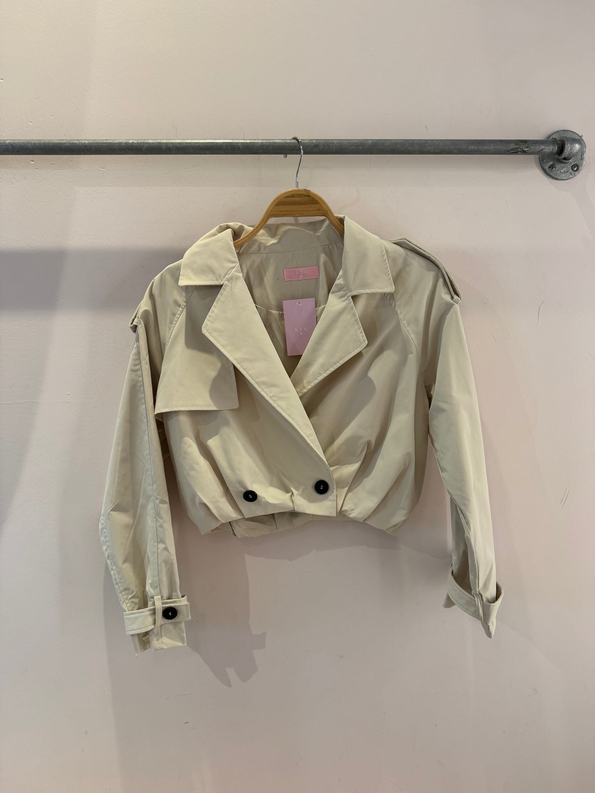 DEON Cropped Utility Trench Coat