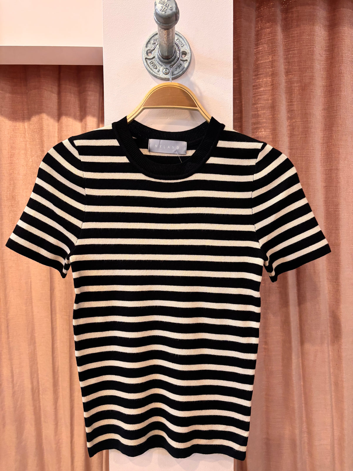 NYLAND Beth Ultra Soft S/S Striped Knit Top