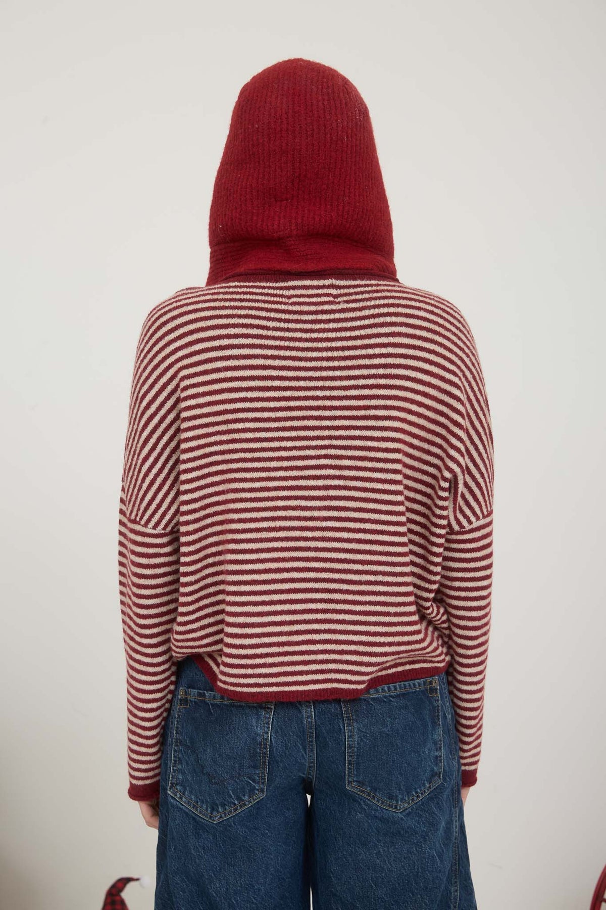 NYLAND Clementine Stripe Raw Edge Knit Cardigan