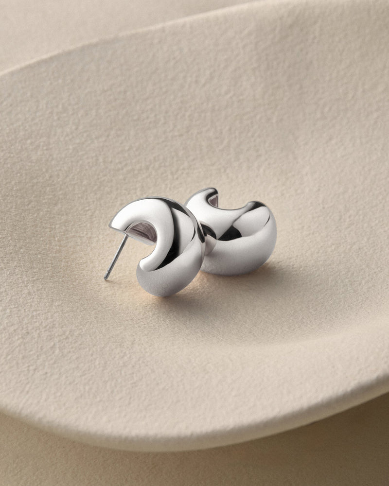 Jenny Bird Small Gemma Hoop Earrings Silver