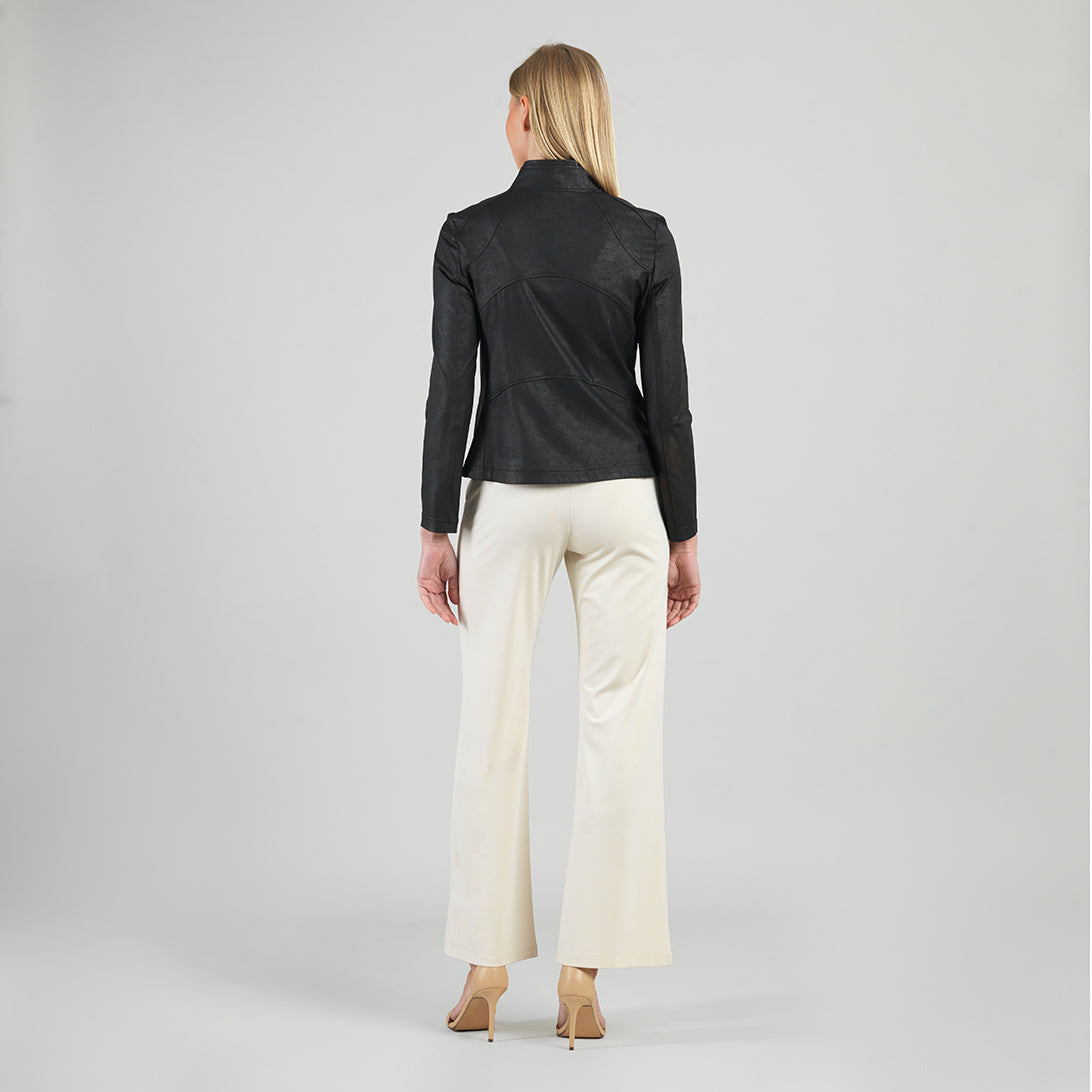 Clara Sunwoo Liquid Leather Signature Knit Jacket