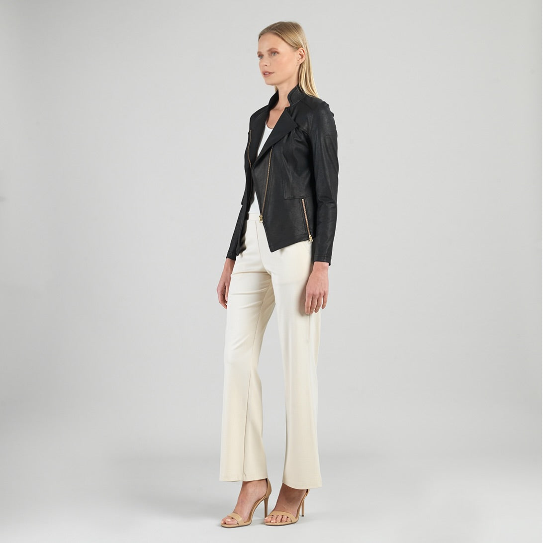 Clara Sunwoo Liquid Leather Signature Knit Jacket