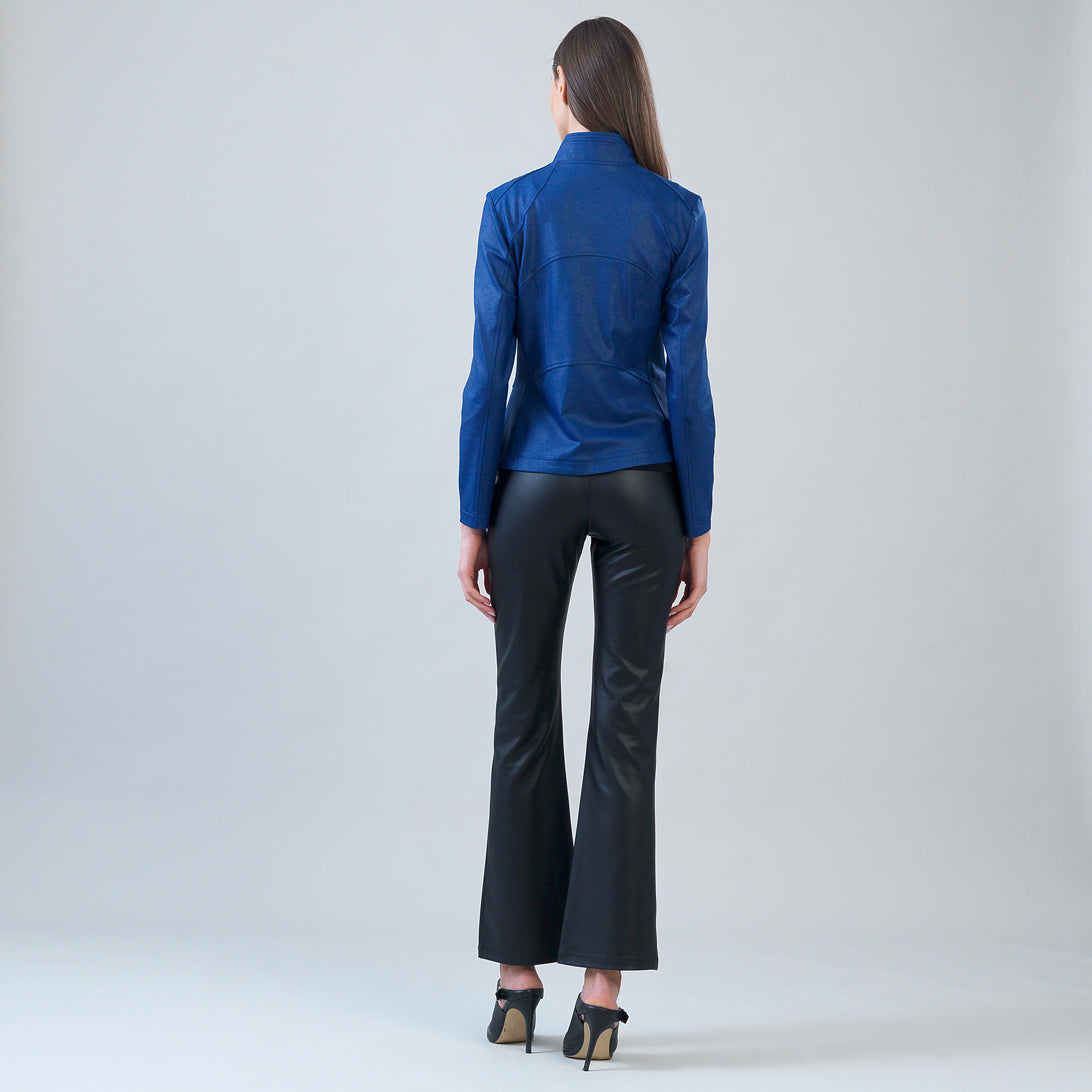 Clara Sunwoo Liquid Leather Signature Knit Jacket