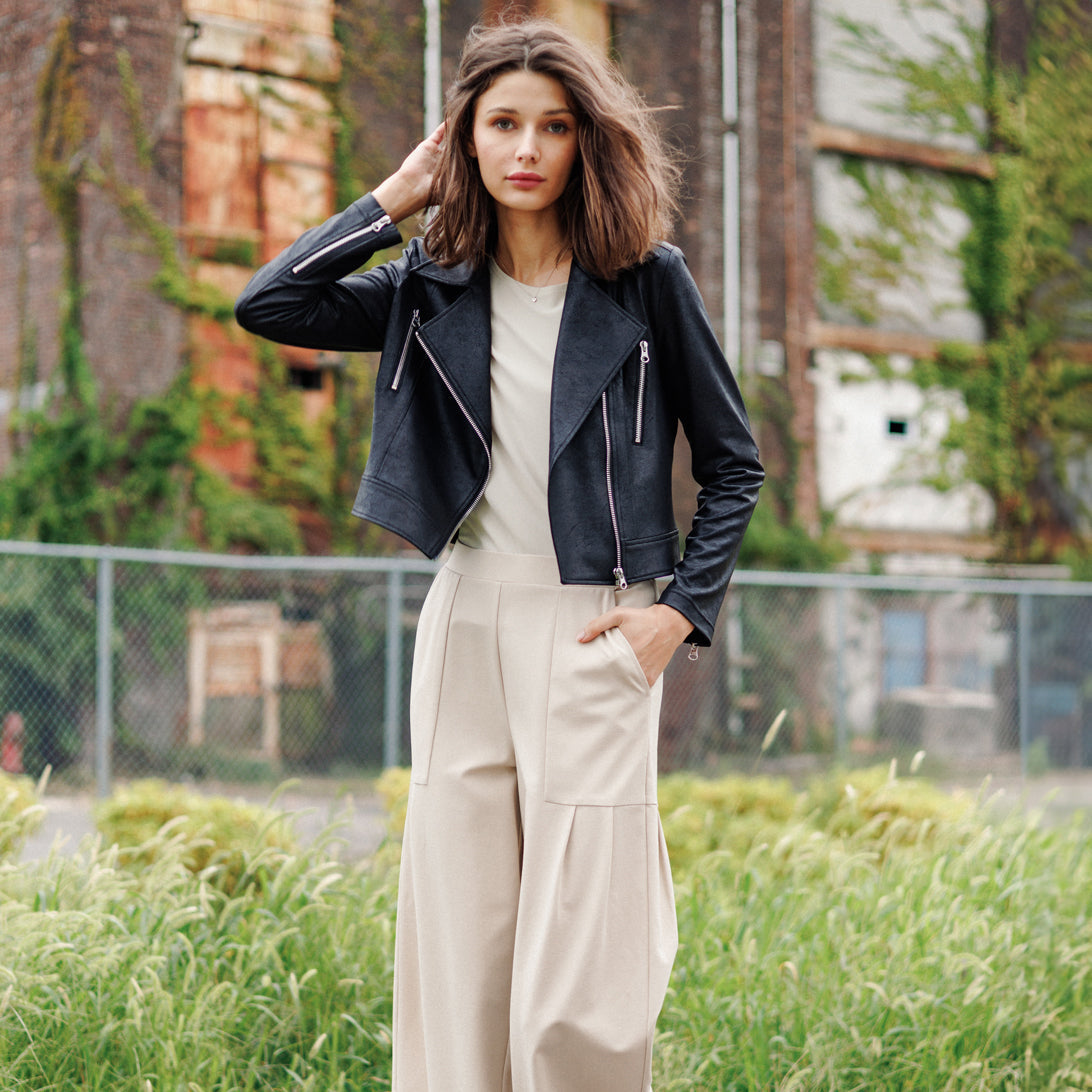 Clara Sunwoo Liquid Leather High Waist Jacket
