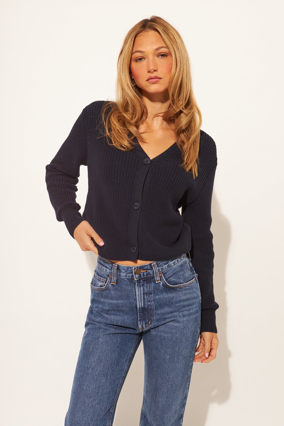 John + Jenn River Cardi Navy