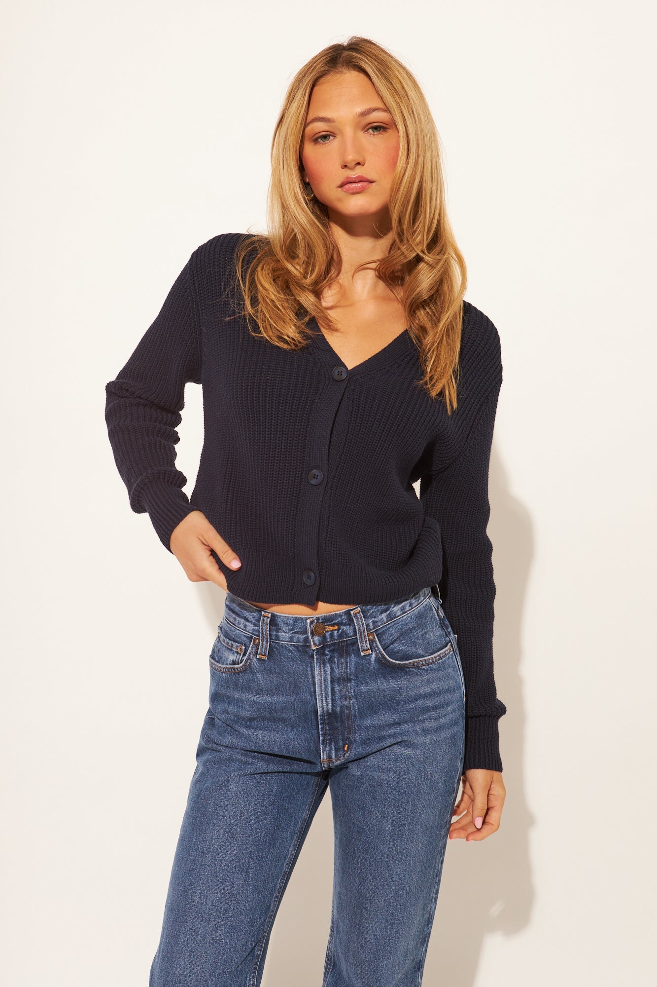 John + Jenn River Cardi Navy