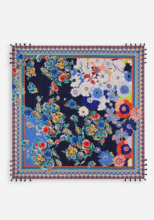 Johnny Was Collection Silk Scarf in Tiana
