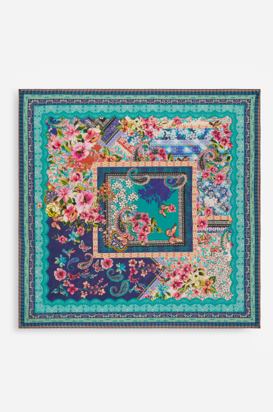 Johnny Was Collection Silk Scarf w/ No Tassel in Romana
