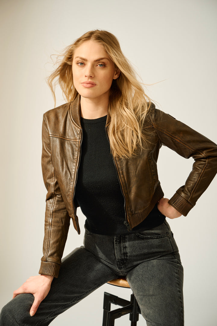 Mauritius Leather Kamaryn Jacket rown
