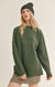 SAGE THE LABEL Wisteria Mock Neck Sweater Forest