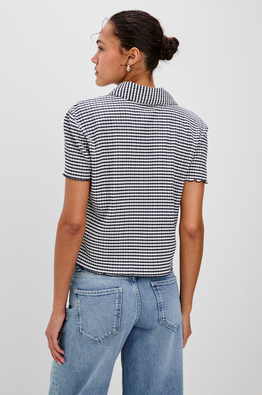 Rails Limon Button Down in Navy Gingham