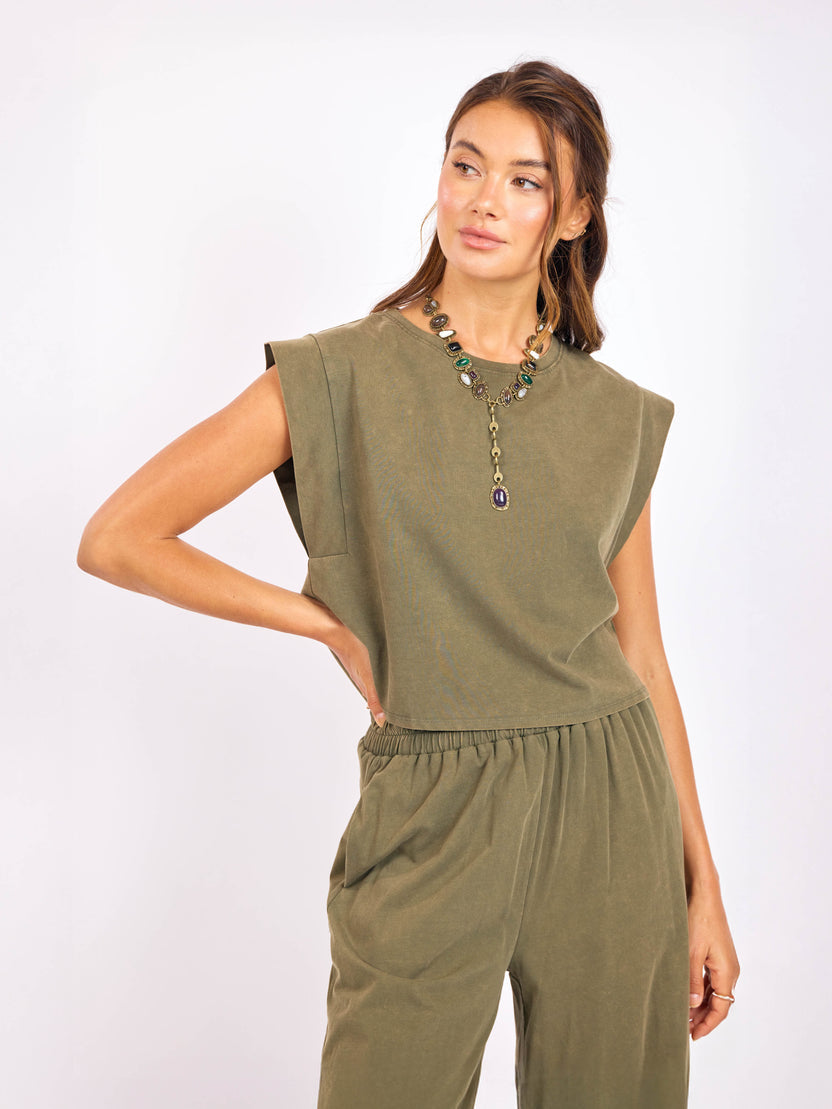 SAGE THE LABEL Gila Knit Top Sage