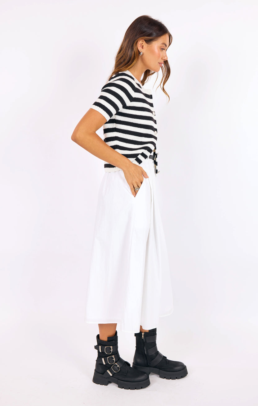 SAGE THE LABEL Daphne Stripe Button Cardigan