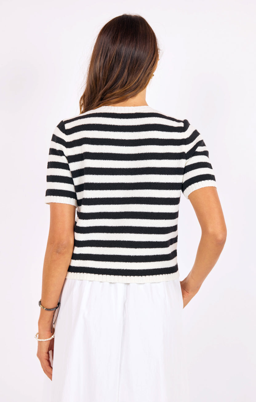SAGE THE LABEL Daphne Stripe Button Cardigan