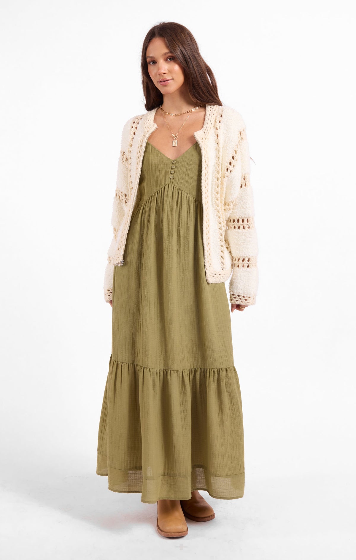 SAGE THE LABEL Fluffy Clouds Zip Sweater