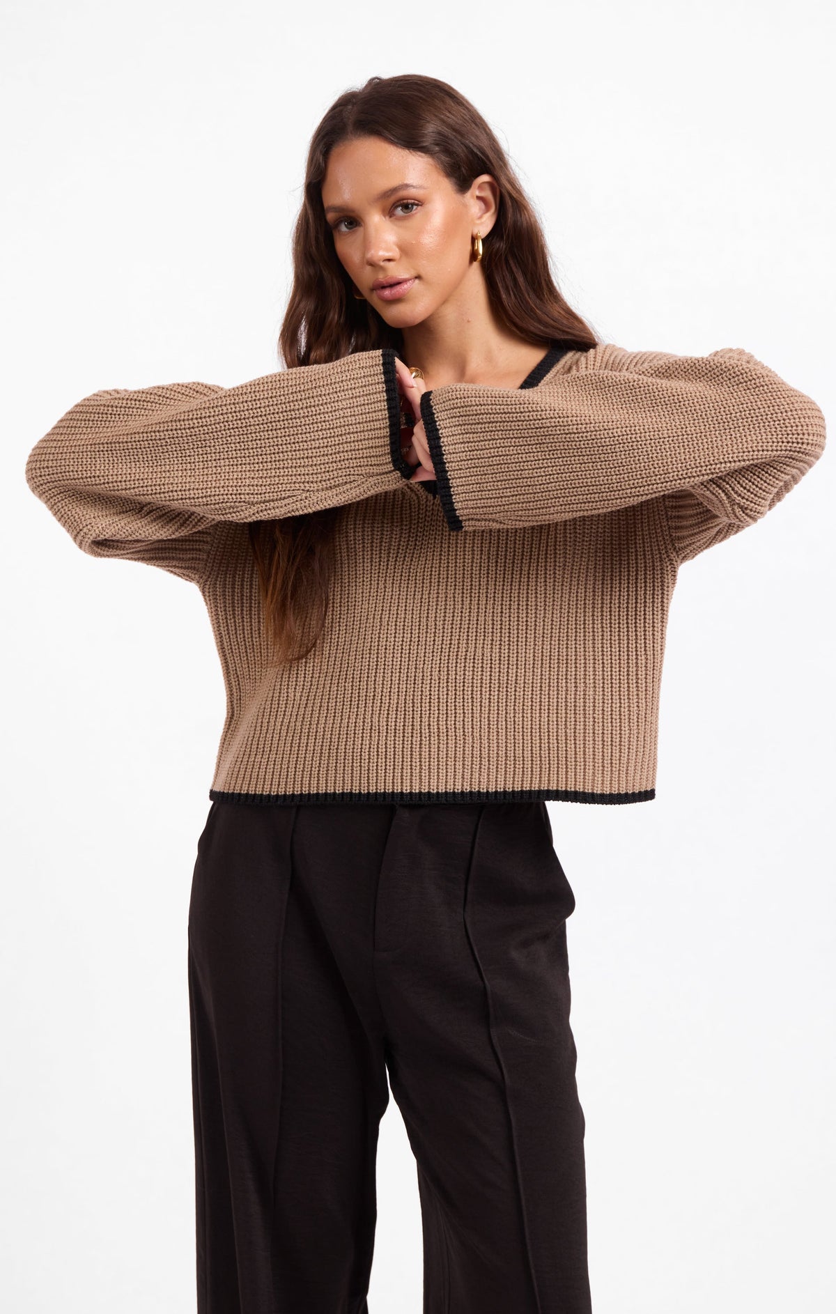 SAGE THE LABEL Crisp Morning Sweater Taupe