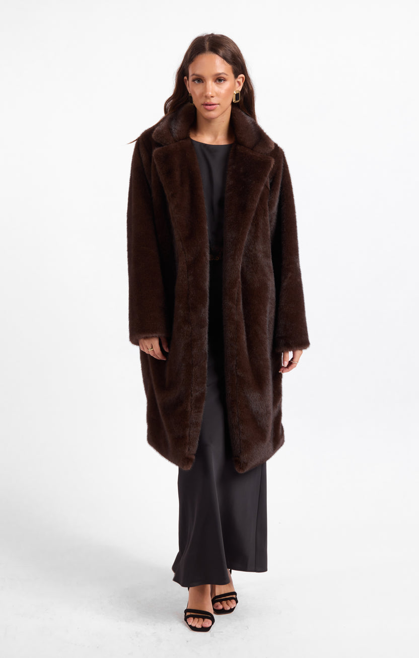 SAGE THE LABEL Shyloh FurJacket Oak