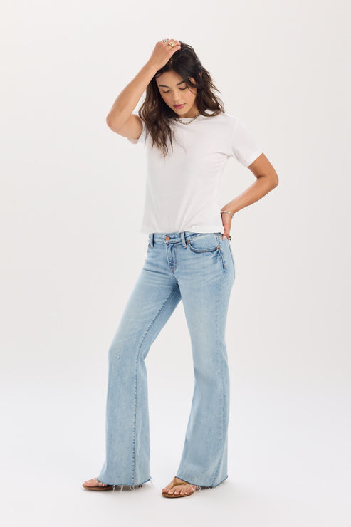 Daze Denim Lowkey Low Rise Flare in Wanted