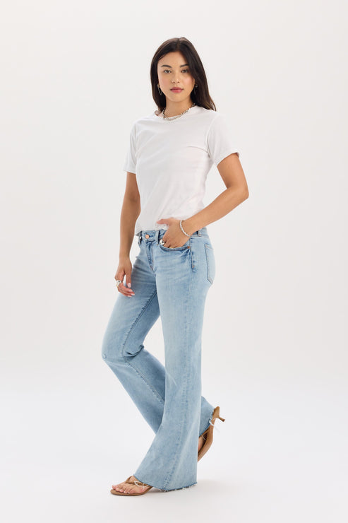 Daze Denim Lowkey Low Rise Flare in Wanted