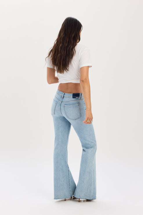 Daze Denim Lowkey Low Rise Flare in Wanted