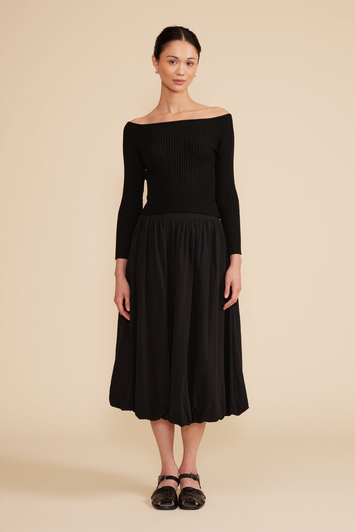 Lucy Paris Bubble Midi Skirt