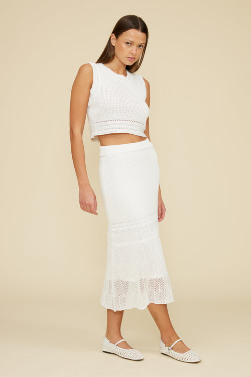 Lucy Paris Bryson Crochet Skirt