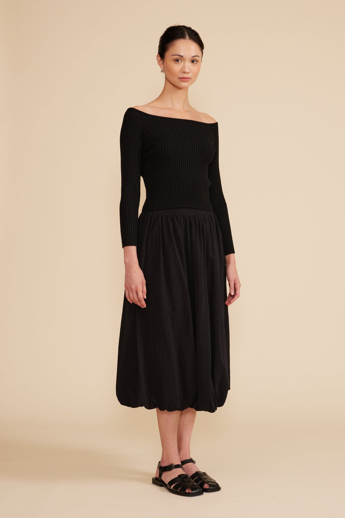 Lucy Paris Bubble Midi Skirt