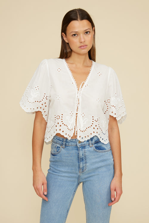 Lucy Paris Loray Eyelet Top