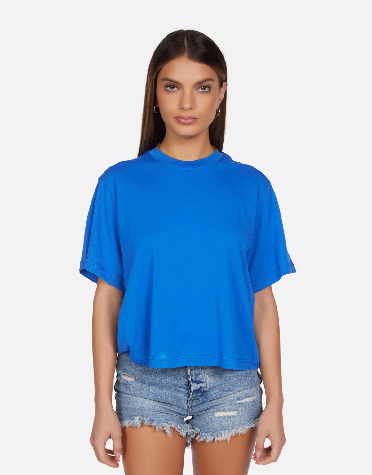 Michael Lauren Hester S/S Oversized Crop Tee