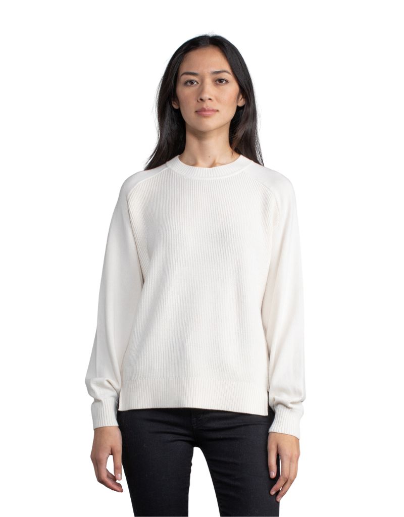 Margaret O'Leary Mixed Stitch Pullover Chalk