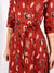 Mata Traders Aditi Wrap Dress in Modern Objects Cranberry