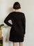 Mata Traders Sweatshirt Dress in Black Loop Knit