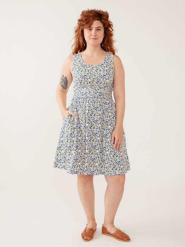 Mata Traders Asheville Dress in Fern Beats Blue