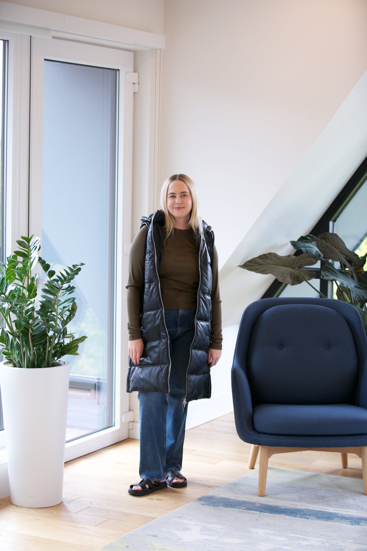 Mauritius Leather Veo CF Leather Puffer Vest Jacket