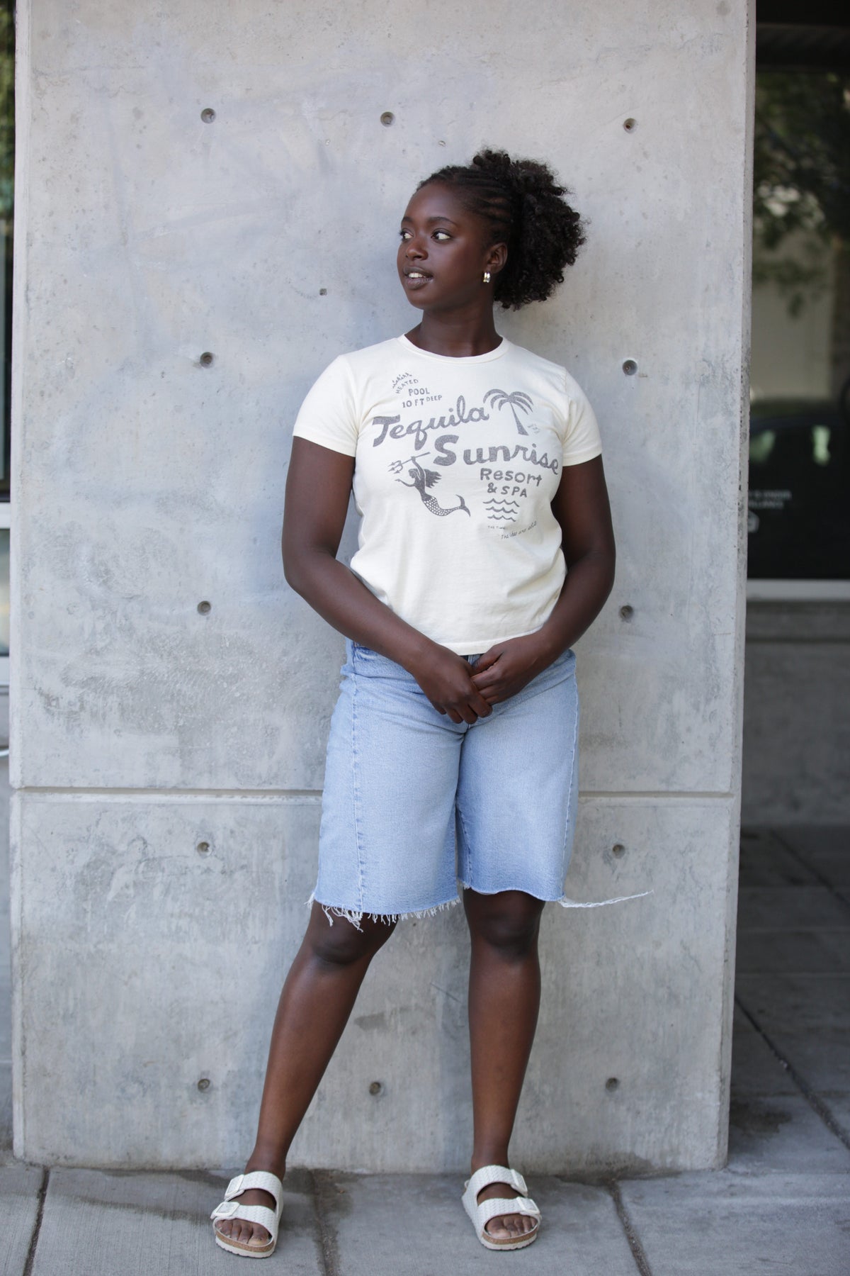 Mother Boxy Goodie Goodie Tee in Tequila Sunrise Resort