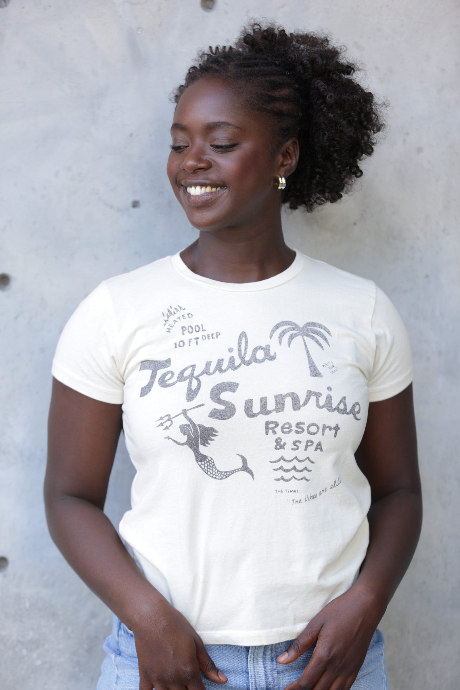 Mother Boxy Goodie Goodie Tee in Tequila Sunrise Resort