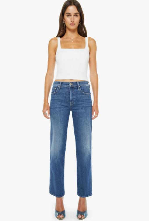 Mother Mid Rise Rambler Zip Ankle in Catch My Drift