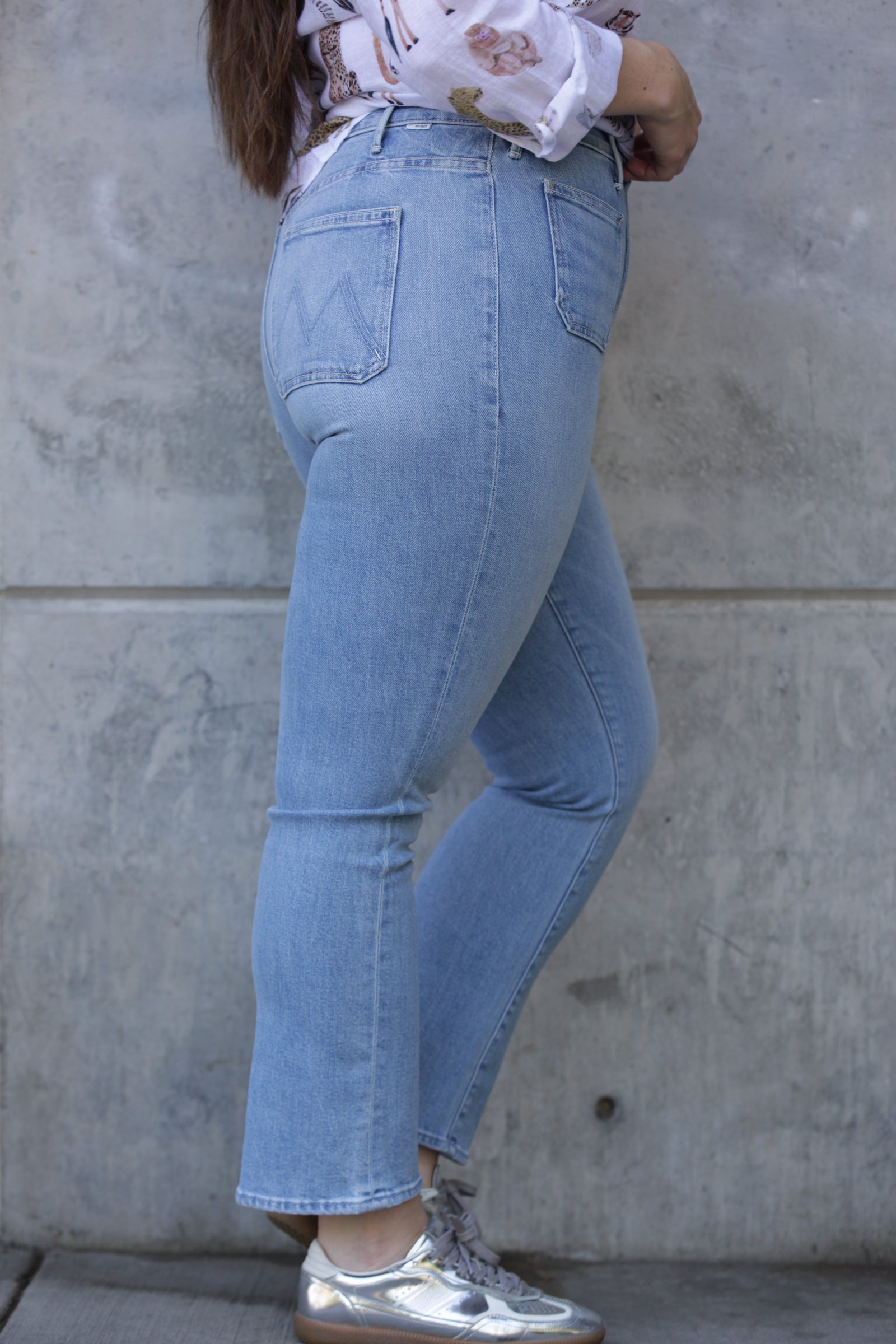 Mother The Hustler Patch Pocket Ankle in Tune In Tune Out