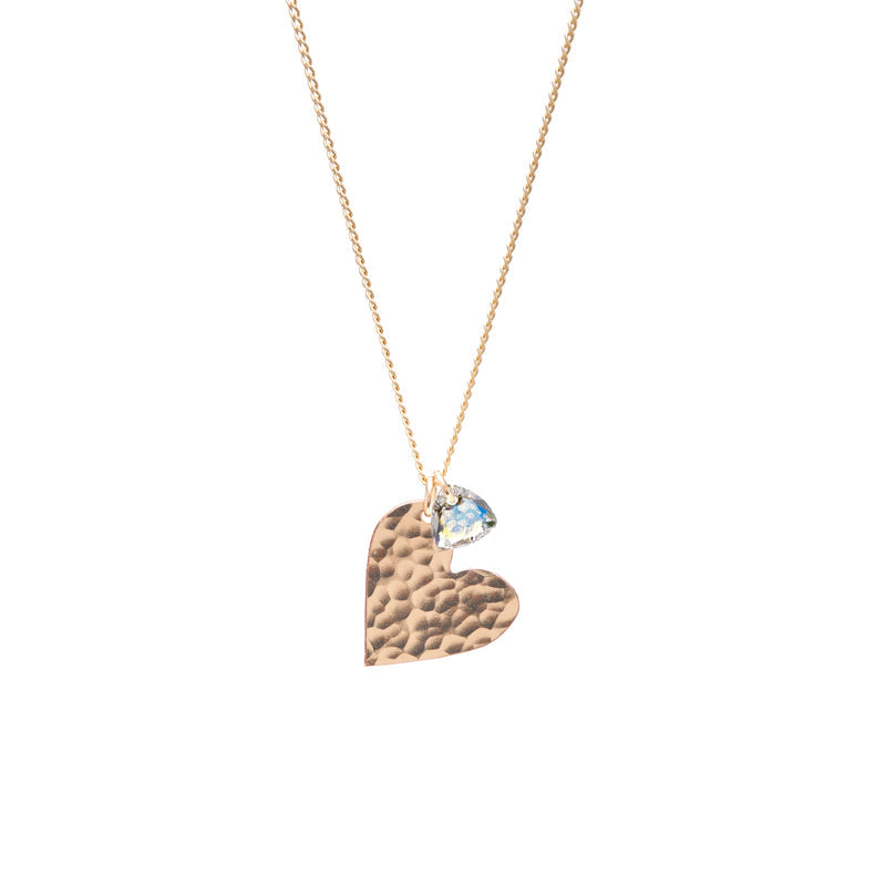 Kenda Kist Hammered Heart Medallion Necklace Gold