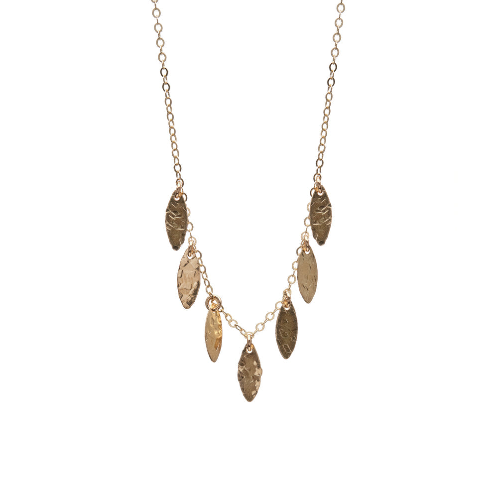 Kenda Kist Sequin Leaves Necklace Gold