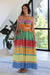 NYLAND Kamari Color Block Pleated Cami Midi Dress