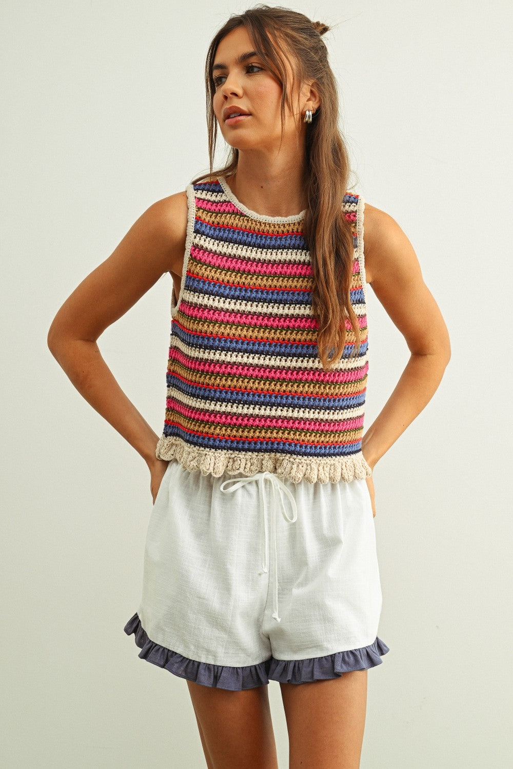NYLAND Alouette Multi Color SL Knit Top