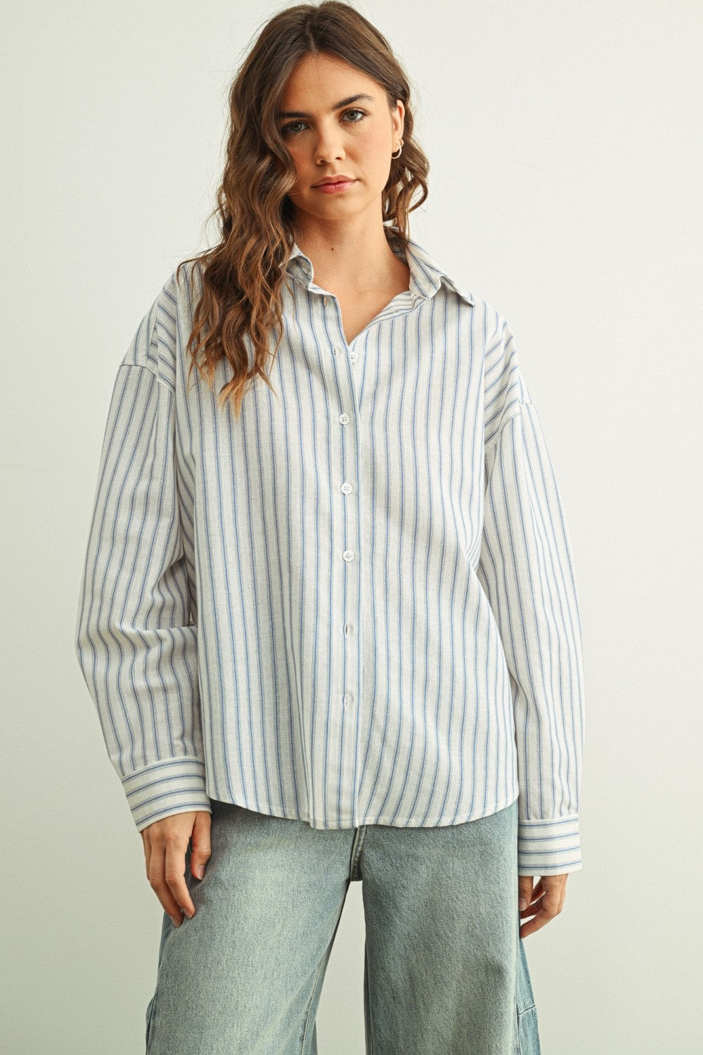 NYLAND Briella Striped Shirt Blue