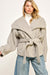 NYLAND Kimya Belted Fleece Jacket Beige Melange