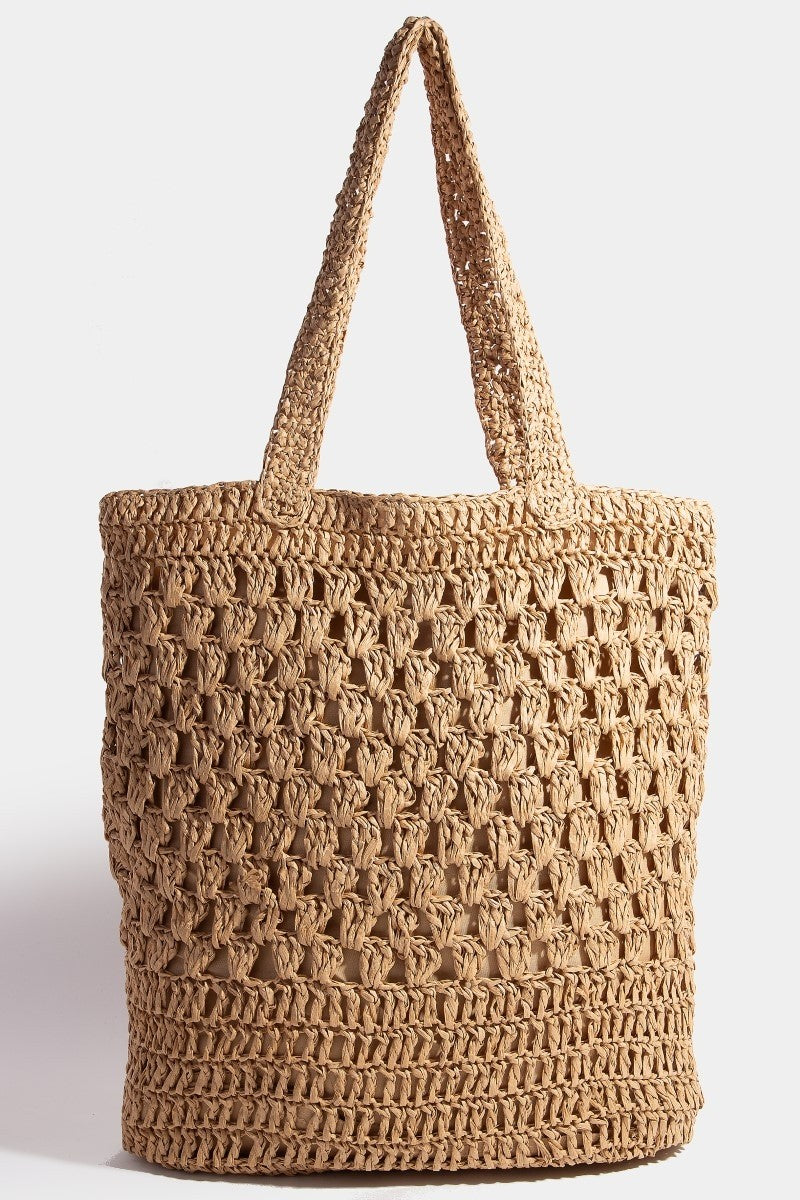 NYLAND Long Braided Tote Bag Ivory
