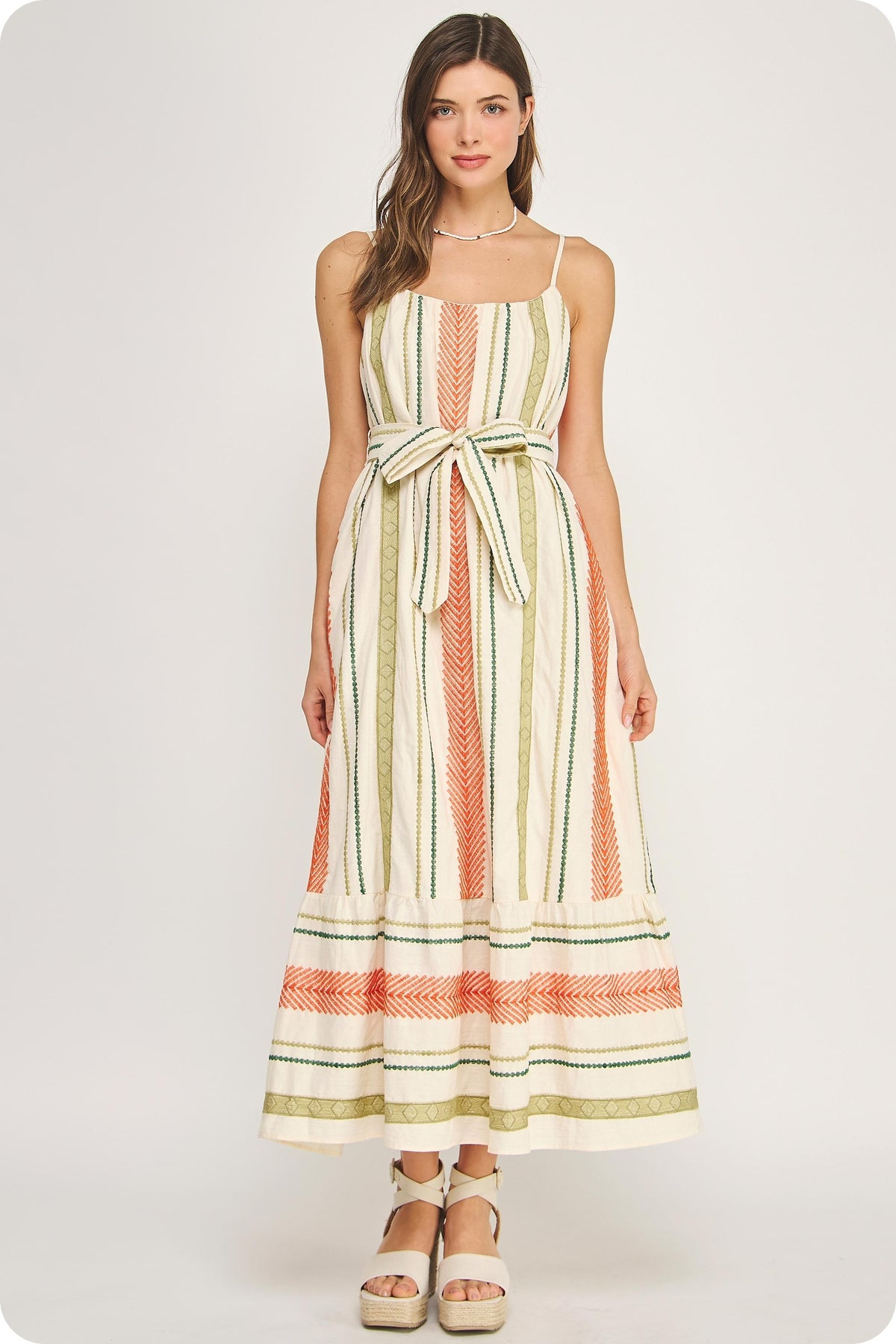 NYLAND Penzance Cotton Embroidered Maxi Dress